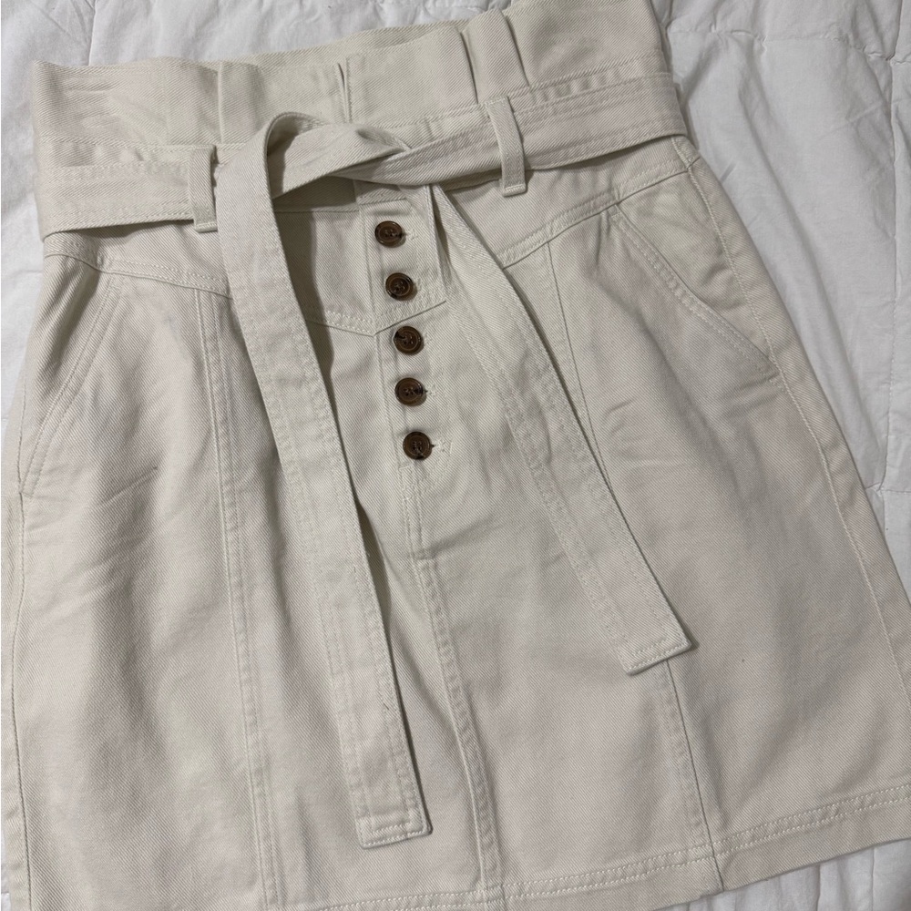 Banana Republic Off-White Jean Skirt